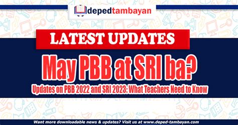 update on pbb 2023 for teachers|Updates on PBB 2022 and SRI 2023: What Teachers Need to Know.